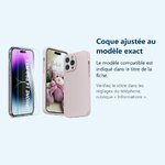 Accessoire ajusté au modèle exact – Coque Silicone Couleur Rose + Verre Trempe Pour iPhone 14 Pro Max