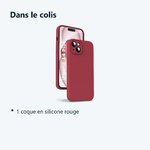 Contenu du colis – Coque Silicone Rouge Pour iPhone 14 Plus