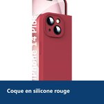 Vue de détail – Coque Silicone Rouge Pour iPhone 14 Plus