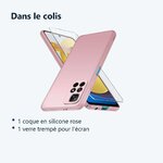 Contenu du colis – Coque Silicone Rose + Verre Trempe Pour Poco M4 Pro 5G