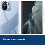 Vue de détail – Coque Silicone Transparente Quatre Coins Renforces + Verre Trempe Pour Xiaomi Mi 11 Lite 5G NE
