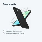Contenu du colis – Coque Pour Samsung S26 FE Silicone Noir + 2 Verres Trempes