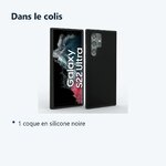 Contenu du colis – Coque Silicone Noir pour Samsung Galaxy S22 Ultra –