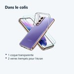Contenu du colis – Coque Silicone Transparente + 2 Verres Trempes Pour Samsung Galaxy S22 Plus 5G