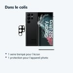 Contenu du colis – Verre Trempe et Protection Camera Arriere Pour Samsung Galaxy S22 Ultra