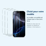 Accessoire ajusté au modèle exact – Verres Trempes X3 Pour iPhone 16 Pro Max