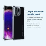 Accessoire ajusté au modèle exact – Coque Silicone Transparente Angles Renforces Pour Oppo Find X5 Pro