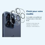 Accessoire ajusté au modèle exact – Verres Protection Camera Arriere X2 Pour iPhone 15 Pro Max