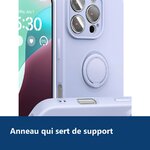 Vue de détail – Coque Silicone Pour iPhone 16 Pro Max Couleur Violet Avec Anneau Support
