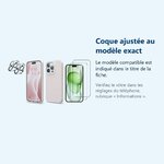 Accessoire ajusté au modèle exact – Coque Silicone Rose + Verres Trempes et Protections Camera Arriere X2 Pour iPhone 15 Pro