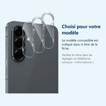 Accessoire ajusté au modèle exact – Verres Protection Camera Arriere Transparent X3 Pour Samsung Galaxy A57
