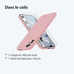 Contenu du colis – Coque Silicone Couleur Rose + Verre Trempe Pour Xiaomi 12T Pro 5G