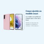 Accessoire ajusté au modèle exact – Coque Silicone Rose + Verre Trempe Pour Samsung Galaxy S22 5G