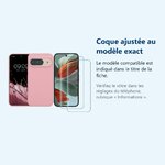 Accessoire ajusté au modèle exact – Coque Silicone Rose + 2 Verres Trempes Pour Google Pixel 9 Pro