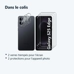 Contenu du colis – Verres Trempes et Protections Camera Arriere x3 Pour Samsung Galaxy S25 Edge