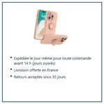 Expédition le jour même, livraison offerte, retours sous 30 jours – Coque Silicone Pour iPhone 14 Pro Couleur Rose Avec Annea