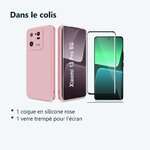 Contenu du colis – Coque Silicone Rose + Verre Trempe Pour Xiaomi 13 Pro