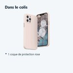 Contenu du colis – Coque Rose pour iPhone 12 Pro Max (6,7 pouces)