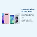 Accessoire ajusté au modèle exact – Coque Souple Silicone Pour Samsung Galaxy S10 Plus Rose + Verre Trempé Anti chocs et Rayu