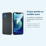 Accessoire ajusté au modèle exact – Coque Silicone Noire Pour iPhone 12 / iPhone 12 Pro + 2 Verres Trempes