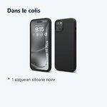 Contenu du colis – Coque Silicone Noir Pour iPhone 15 Plus