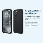 Accessoire ajusté au modèle exact – Coque Silicone Noir Pour iPhone 15 Plus