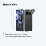 Contenu du colis – Verres Trempes et Protections Camera Arriere X2 Pour Pixel 9 Pro