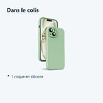Contenu du colis – Coque Silicone Verte Pour iPhone 14 Plus