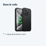 Contenu du colis – Coque Noir pour iPhone 14 Pro Max (6,7 pouces)