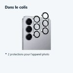 Contenu du colis – Verres Protection Camera Arriere Transparent X2 Pour Samsung Galaxy S25 Plus