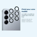 Accessoire ajusté au modèle exact – Verres Protection Camera Arriere Transparent X2 Pour Samsung Galaxy S25 Plus