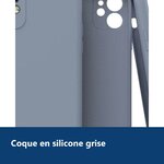 Vue de détail – Coque Silicone Pour iPhone 11 Couleur Gris Protection Objectif Appareil Photo