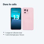 Contenu du colis – Coque Silicone Rose + Verre Trempe Pour Xiaomi 13