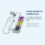 Accessoire ajusté au modèle exact – Coque Silicone Transparente + Verres Trempes et Protections Camera Arriere X2 Pour iPhone