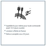 Expédition le jour même, livraison offerte, retours sous 30 jours – Câble Metal Nylon Renforcé Chargeur USB/Type C Longueur 2