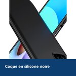 Vue de détail – Coque Silicone Noire Pour Xiaomi Redmi 10