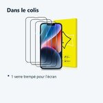 Contenu du colis – Verre Trempé pour iPhone 13 (6,1 pouces) [Pack 3] Film Vitre Protection Ecran