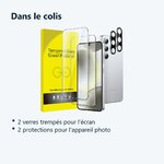 Contenu du colis – Verres Trempes et Protections Camera Arriere X2 Pour Samsung Galaxy S24