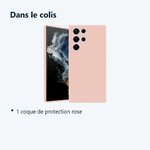 Contenu du colis – Coque Rose pour Samsung Galaxy S22 Ultra (6,8 pouces)