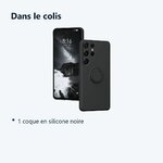 Contenu du colis – Coque Silicone Pour Samsung Galaxy S24 Ultra Couleur Noir Avec Anneau Support