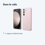 Contenu du colis – Coque Pour Samsung Galaxy S24 Plus Silicone Rose