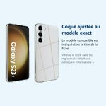 Accessoire ajusté au modèle exact – Coque Transparente pour Samsung Galaxy S23 Plus (6,6 pouces)