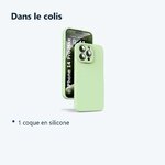 Contenu du colis – Coque Silicone Verte Pour iPhone 14 Pro Max