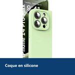 Vue de détail – Coque Silicone Verte Pour iPhone 14 Pro Max