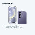 Contenu du colis – Verre Trempe et Protection Camera Arriere Transparent Pour Samsung Galaxy S24 Plus