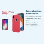 Accessoire ajusté au modèle exact – Coque Souple Silicone Pour iPhone XR Rouge + Verre Trempé Anti chocs et Rayures Vitre de