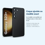 Accessoire ajusté au modèle exact – Coque Noir pour Samsung Galaxy S23 Plus (6,6 pouces)