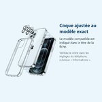 Accessoire ajusté au modèle exact – Coque Silicone Transparente + Verres Trempes et Protections Camera Arriere X2 Pour iPhone