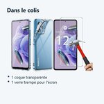 Contenu du colis – Coque Silicone Transparente + Verre Trempe Pour Xiaomi Redmi Note 12 Pro Plus