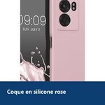 Vue de détail – Coque Silicone Couleur Rose Pour Oppo A77 5G / A57 5G